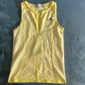 Adidas by Stella McCartney Yellow Fitted Sleeveless Tennis Top in Small